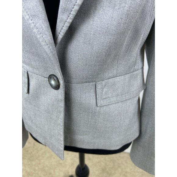Reiss Single Breasted One Button Suit Women's Gray Tailored Fit Office Siren - Picture 3 of 16